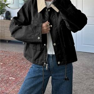 Megfie Women’s Cropped Barn Jacket with Pockets